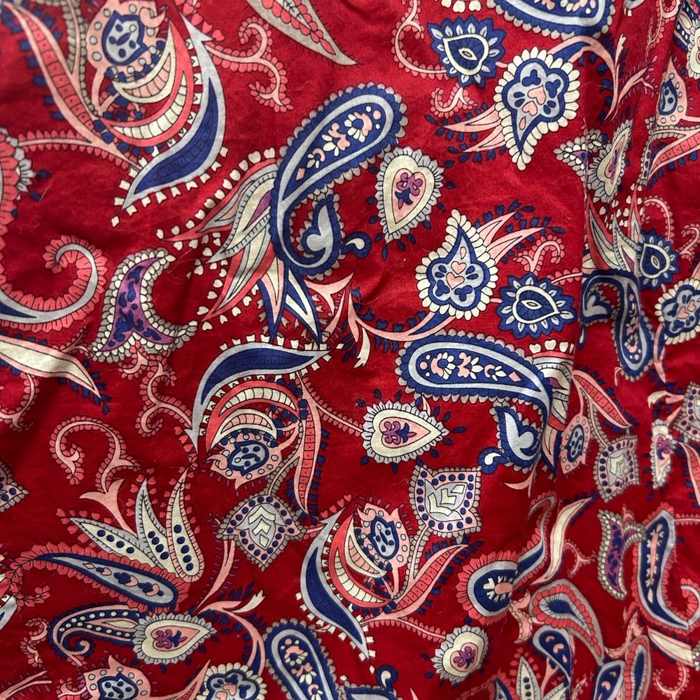 Talbots Red Paisley Button Down Shirt - Picture 13 of 13